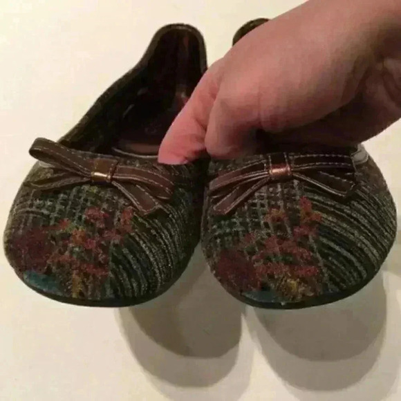 Aldo Womans Flats Sz 38 7.5 Floral Carpet Ballet vintage 90s - Picture 7 of 9